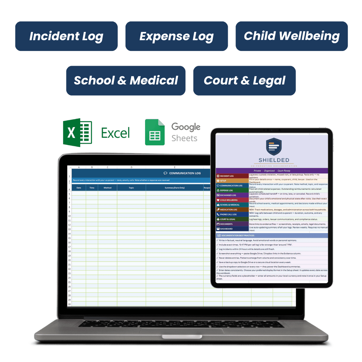 Co-Parent Documentation System (Excel + Google Sheet).png__PID:e1e70fa0-a2c9-444d-a6f4-eb03a3559fdb